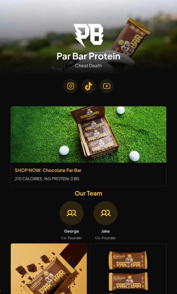 Par Bar Protein brand card — real example