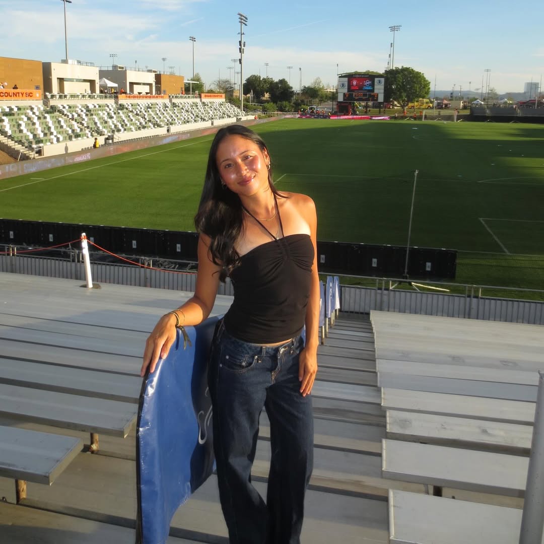 Athlete social content captured at a live venue activation